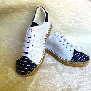 ANDREW STEVENS SPAIN SNEAKERS TERRA WHITE/ BLUE LINEN